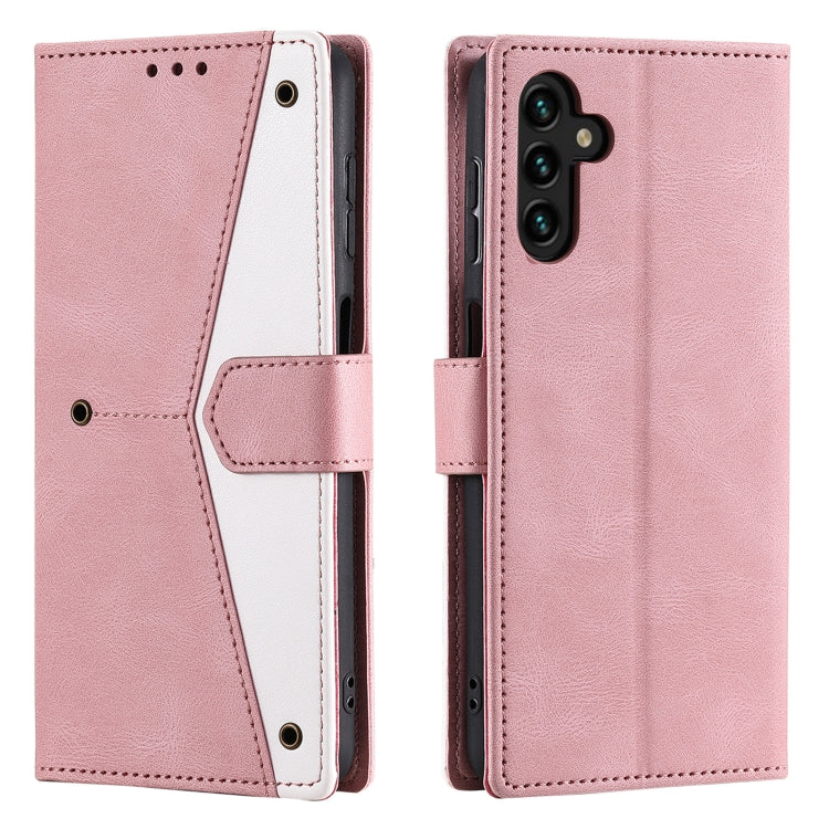 For Samsung Galaxy S25+ 5G Nail Skin Feel Stitching Calf Texture Leather Phone Case(Rose Gold) - Galaxy S25+ 5G Cases by PMC Jewellery | Online Shopping South Africa | PMC Jewellery | Buy Now Pay Later Mobicred