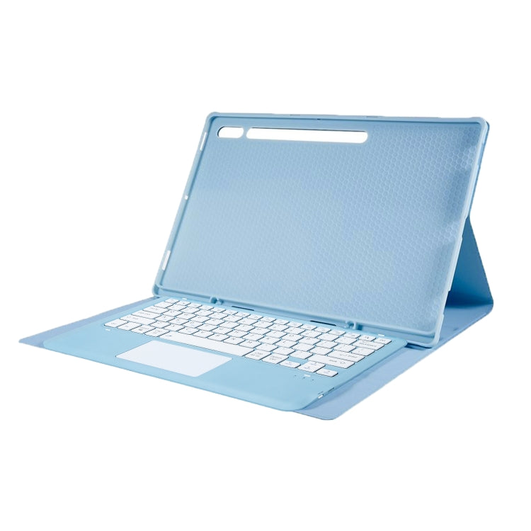 For Samsung Galaxy Tab S10 Ultra A910B-A Touch Pad Detachable Bluetooth Keyboard Leather Tablet Case(Sky Blue) - Samsung Keyboard by PMC Jewellery | Online Shopping South Africa | PMC Jewellery | Buy Now Pay Later Mobicred