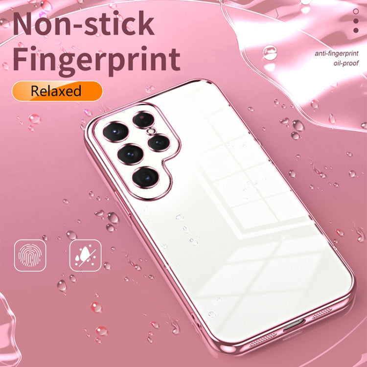 For Samsung Galaxy S25 Ultra 5G Transparent Plating Fine Hole Phone Case(Black) - Galaxy S25 Ultra 5G Cases by PMC Jewellery | Online Shopping South Africa | PMC Jewellery | Buy Now Pay Later Mobicred