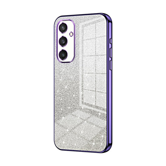 For Samsung Galaxy S25 5G Gradient Glitter Powder Electroplated Phone Case(Purple) - Galaxy S25 5G Cases by PMC Jewellery | Online Shopping South Africa | PMC Jewellery | Buy Now Pay Later Mobicred