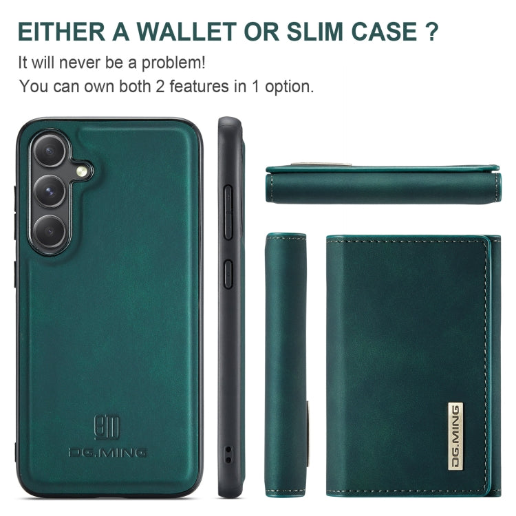 For Samsung Galaxy S24 FE 5G DG.MING M1 Series 3-Fold Multi Card Wallet + Magnetic Phone Case(Green) - Galaxy S24 FE 5G Cases by DG.MING | Online Shopping South Africa | PMC Jewellery | Buy Now Pay Later Mobicred