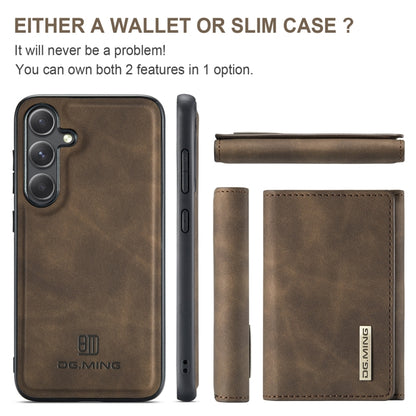 For Samsung Galaxy S24 FE 5G DG.MING M1 Series 3-Fold Multi Card Wallet + Magnetic Phone Case(Coffee) - Galaxy S24 FE 5G Cases by DG.MING | Online Shopping South Africa | PMC Jewellery | Buy Now Pay Later Mobicred