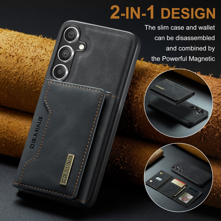 For Samsung Galaxy S24 FE 5G DG.MING M2 Series 3-Fold Multi Card Bag + Magnetic Phone Case(Black) - Galaxy S24 FE 5G Cases by DG.MING | Online Shopping South Africa | PMC Jewellery | Buy Now Pay Later Mobicred