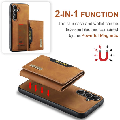 For Samsung Galaxy S24 FE 5G DG.MING M2 Series 3-Fold Multi Card Bag + Magnetic Phone Case(Brown) - Galaxy S24 FE 5G Cases by DG.MING | Online Shopping South Africa | PMC Jewellery | Buy Now Pay Later Mobicred