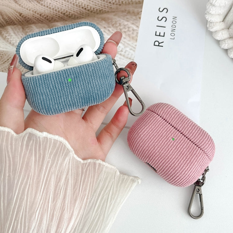 For AirPods 3 Corduroy Cloth Pattern Earphone Protective Case(Sky Blue) - For AirPods 3 by PMC Jewellery | Online Shopping South Africa | PMC Jewellery | Buy Now Pay Later Mobicred