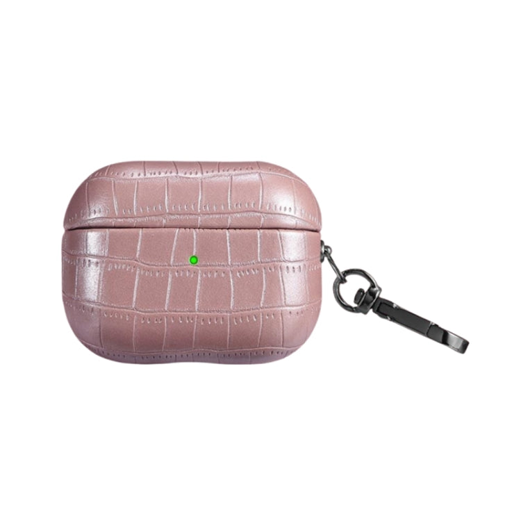 For AirPods Pro Crocodile Texture Earphone Protective Case(Rose Gold) - For AirPods Pro by PMC Jewellery | Online Shopping South Africa | PMC Jewellery | Buy Now Pay Later Mobicred