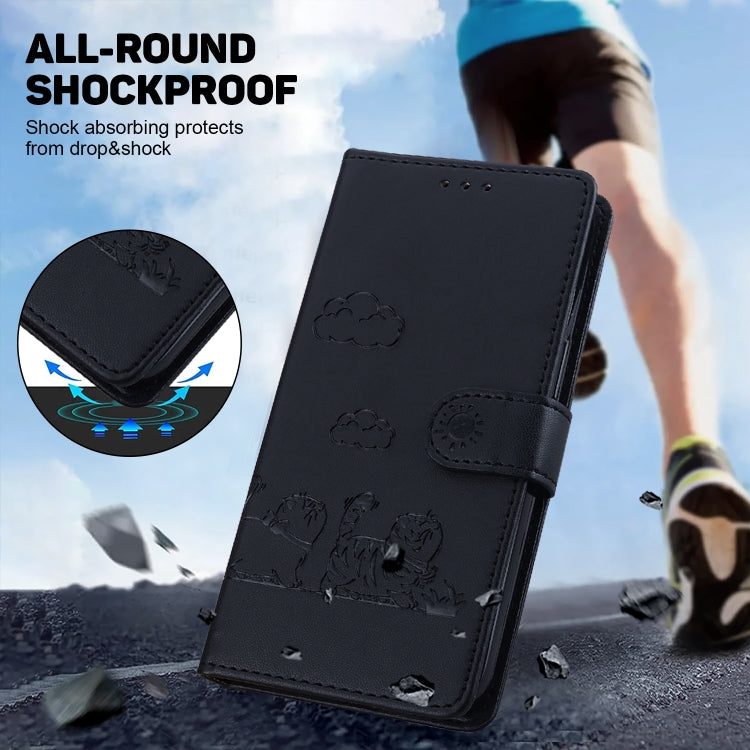 For Tecno Spark Go 2024 / 20 / 20C Cute Cats RFID Leather Phone Case(Black) - Tecno Cases by PMC Jewellery | Online Shopping South Africa | PMC Jewellery | Buy Now Pay Later Mobicred