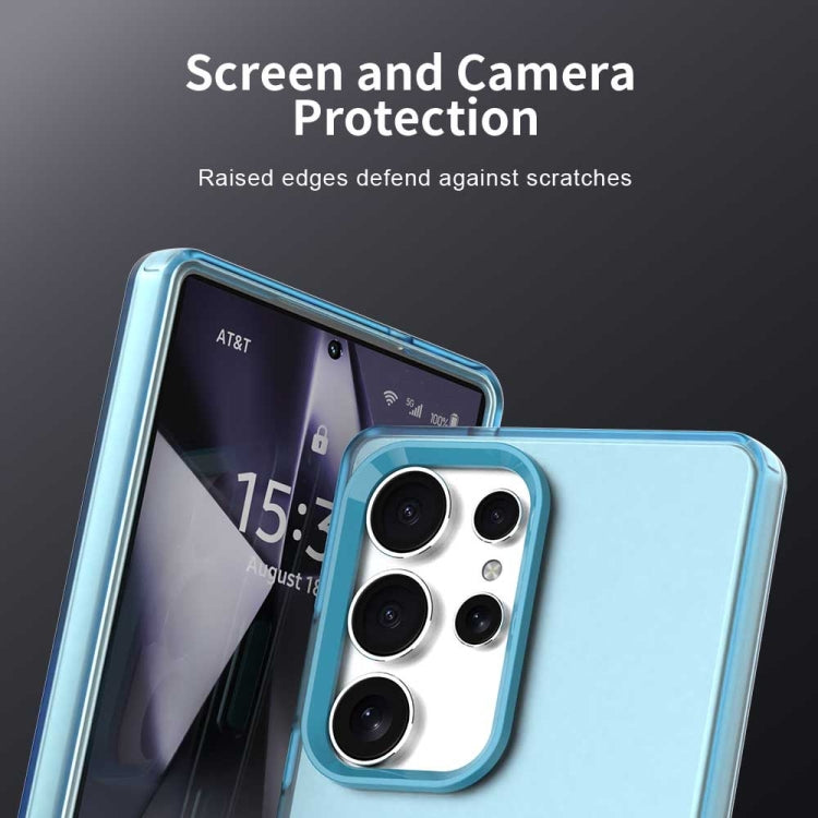 For Samsung Galaxy S25 Ultra 5G Candy PC Hybrid TPU Shockproof Phone Case(Blue) - Galaxy S25 Ultra 5G Cases by PMC Jewellery | Online Shopping South Africa | PMC Jewellery | Buy Now Pay Later Mobicred