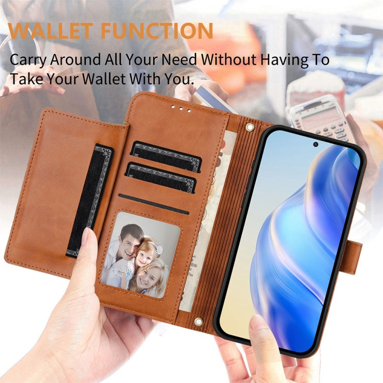 For Ulefone Note 17 Pro Multi-Card Slots Zipper Wallet Leather Phone Case(Brown) - Ulefone Cases by PMC Jewellery | Online Shopping South Africa | PMC Jewellery | Buy Now Pay Later Mobicred