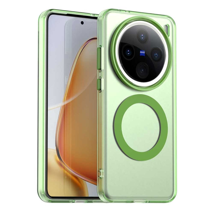 For vivo X200 Pro Candy Magsafe PC Hybrid TPU Phone Case(Green) - X200 Pro Cases by PMC Jewellery | Online Shopping South Africa | PMC Jewellery | Buy Now Pay Later Mobicred