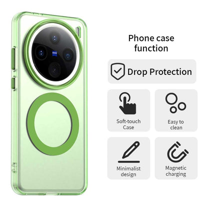 For vivo X200 Pro Candy Magsafe PC Hybrid TPU Phone Case(Green) - X200 Pro Cases by PMC Jewellery | Online Shopping South Africa | PMC Jewellery | Buy Now Pay Later Mobicred