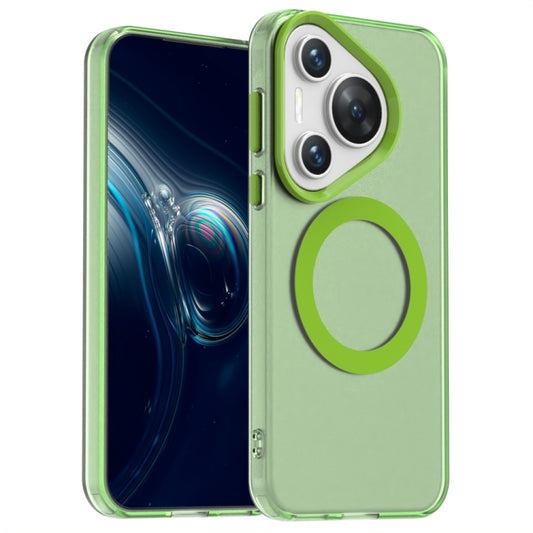 For Huawei Pura 70 Pro Candy Magsafe PC Hybrid TPU Phone Case(Green) - Huawei Cases by PMC Jewellery | Online Shopping South Africa | PMC Jewellery | Buy Now Pay Later Mobicred