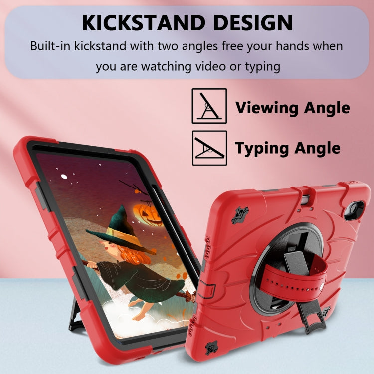 For iPad Air 11 2024 / 10.9 2022 Bat Hand Grip Turntable Stand Tablet Case(Red Black) - iPad Air 11 2024 Cases by PMC Jewellery | Online Shopping South Africa | PMC Jewellery | Buy Now Pay Later Mobicred