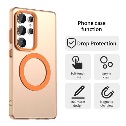 For Samsung Galaxy S25 Ultra 5G Candy Magsafe PC Hybrid TPU Phone Case(Orange) - Galaxy S25 Ultra 5G Cases by PMC Jewellery | Online Shopping South Africa | PMC Jewellery | Buy Now Pay Later Mobicred