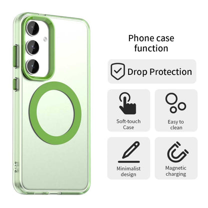 For Samsung Galaxy S25 5G Candy Magsafe PC Hybrid TPU Phone Case(Green) - Galaxy S25 5G Cases by PMC Jewellery | Online Shopping South Africa | PMC Jewellery | Buy Now Pay Later Mobicred