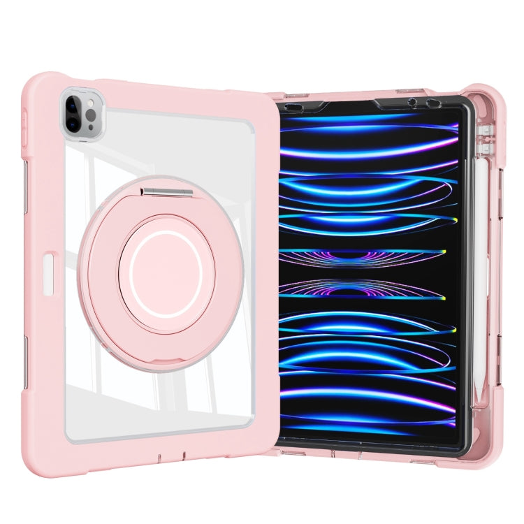 For iPad Pro 11 2022 / Air 10.9 2022 Crystal Armor PC Hybrid TPU Tablet Case with Pen Slot(Pink) - iPad Pro 11 (2022/2021) Cases by PMC Jewellery | Online Shopping South Africa | PMC Jewellery | Buy Now Pay Later Mobicred