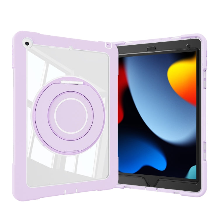 For iPad 10.2 2021 / 2020 / 2019 Crystal Armor PC Hybrid TPU Tablet Case(Purple) - iPad 10.2 Cases by PMC Jewellery | Online Shopping South Africa | PMC Jewellery | Buy Now Pay Later Mobicred