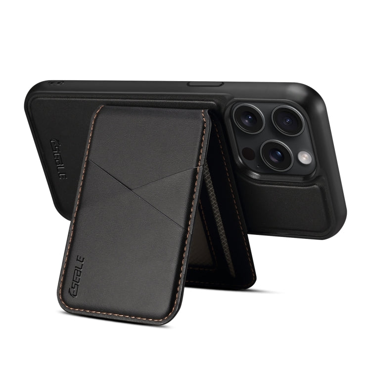 For iPhone 16 ESEBLE E3 Plain Texture Card Slots MagSafe RFID Leather Case(Black) - iPhone 16 Cases by ESEBLE | Online Shopping South Africa | PMC Jewellery | Buy Now Pay Later Mobicred