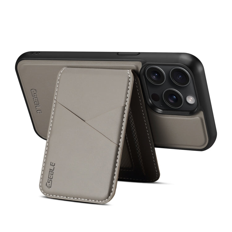 For iPhone 16 ESEBLE E3 Plain Texture Card Slots MagSafe RFID Leather Case(Grey) - iPhone 16 Cases by ESEBLE | Online Shopping South Africa | PMC Jewellery | Buy Now Pay Later Mobicred