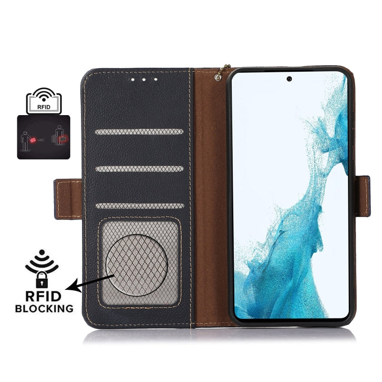 For Honor Play 60 Plus / 200 Smart Side-Magnetic TJ Genuine Leather RFID Phone Case(Blue) - free shipping - PMC TechLife - Order now!