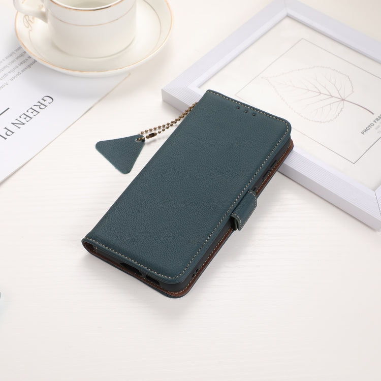 For Honor Play 60 Plus / 200 Smart Side-Magnetic TJ Genuine Leather RFID Phone Case(Green) - Honor Cases by PMC TechLife | Online Shopping South Africa | PMC TechLife | Buy Now Pay Later Mobicred