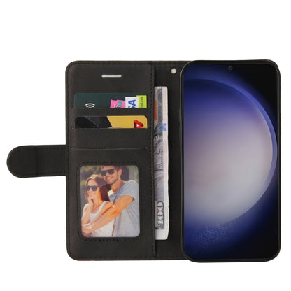 For Samsung Galaxy S25 / S24 5G Dual-color Splicing Flip Leather Phone Case(Black) - Galaxy S25 5G Cases by PMC Jewellery | Online Shopping South Africa | PMC Jewellery | Buy Now Pay Later Mobicred