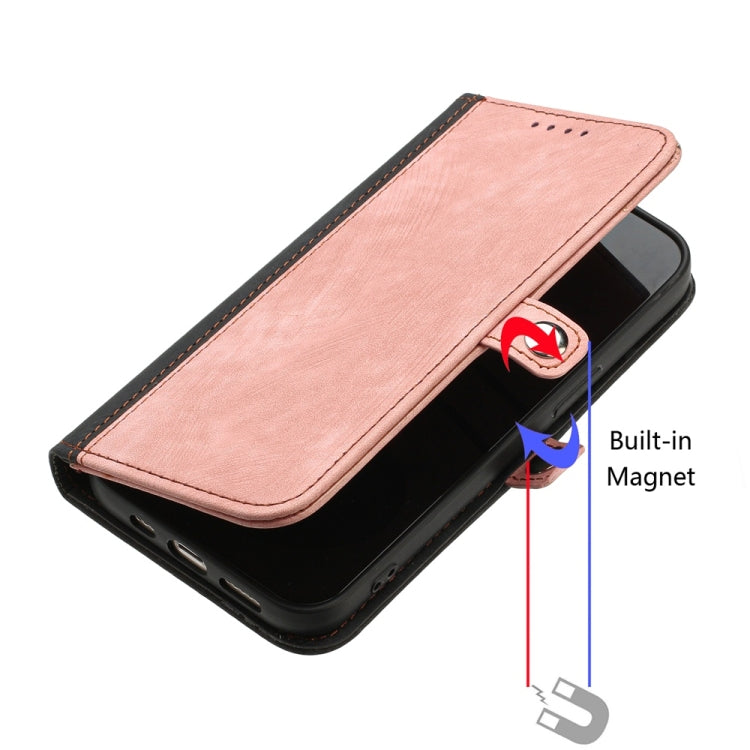 For Samsung Galaxy S25 5G Side Buckle Double Fold Hand Strap Leather Phone Case(Pink) - Galaxy S25 5G Cases by PMC Jewellery | Online Shopping South Africa | PMC Jewellery | Buy Now Pay Later Mobicred