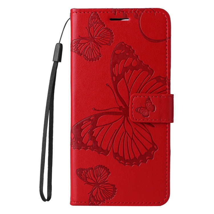 For Samsung Galaxy S25 Ultra 5G 3D Butterfly Embossed Pattern Flip Leather Phone Case(Red) - Galaxy S25 Ultra 5G Cases by PMC Jewellery | Online Shopping South Africa | PMC Jewellery | Buy Now Pay Later Mobicred