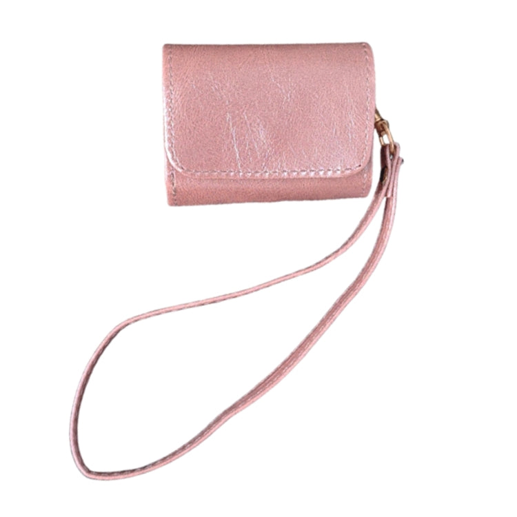 For AirPods 3 Cowhide Texture PU Headset Shockproof Case(Pink) - For AirPods 3 by PMC Jewellery | Online Shopping South Africa | PMC Jewellery | Buy Now Pay Later Mobicred