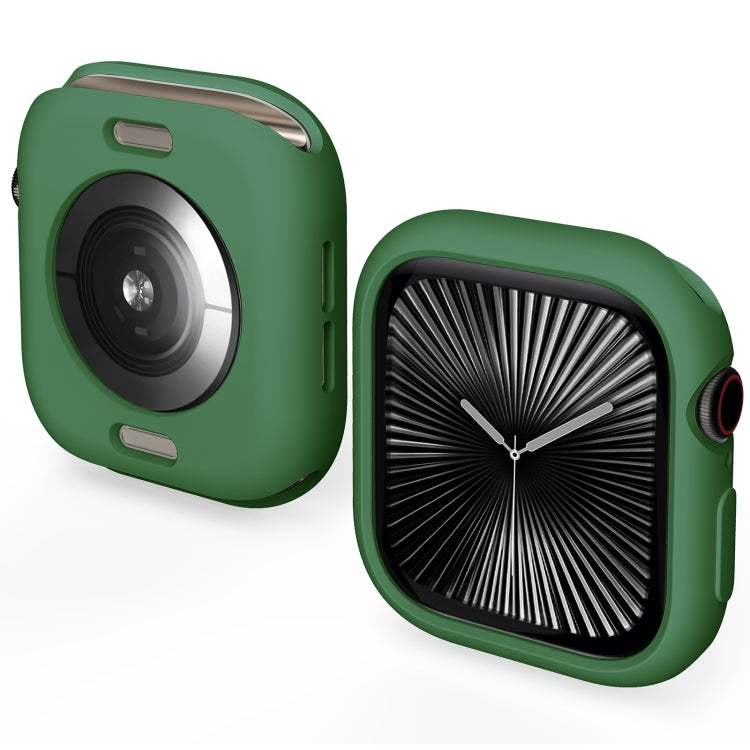 For Apple Watch Series 10 42mm Candy TPU Half Coverage Watch Case(Original Green) - Watch Cases by PMC TechLife | Online Shopping South Africa | PMC TechLife | Buy Now Pay Later Mobicred