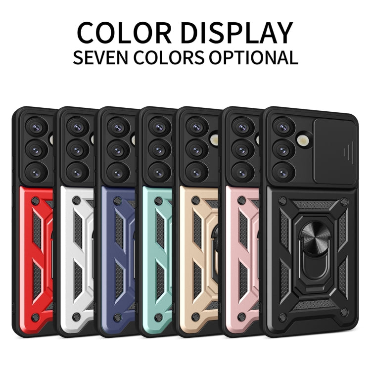 For Samsung Galaxy S25 5G Sliding Camera Cover Design TPU+PC Phone Case(Silver) - Galaxy S25 5G Cases by PMC Jewellery | Online Shopping South Africa | PMC Jewellery | Buy Now Pay Later Mobicred