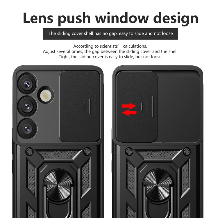 For Samsung Galaxy S25+ 5G Sliding Camera Cover Design TPU+PC Phone Case(Silver) - Galaxy S25+ 5G Cases by PMC Jewellery | Online Shopping South Africa | PMC Jewellery | Buy Now Pay Later Mobicred