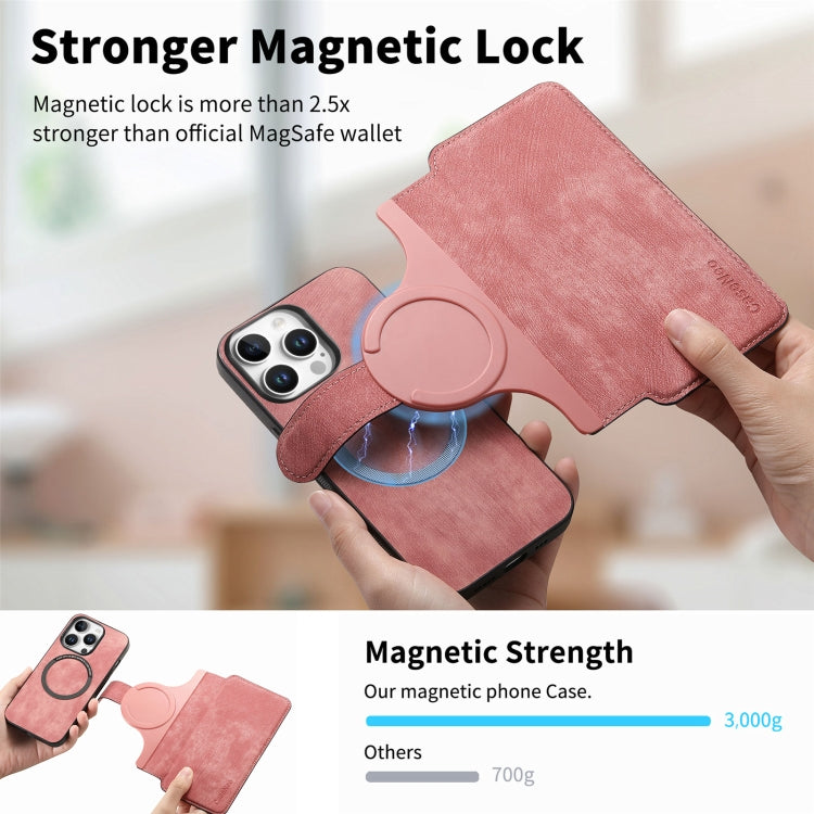 For iPhone 16 Pro CaseNeo MagSafe RFID Anti-theft Retro Leather Phone Case(Pink) - iPhone 16 Pro Cases by CaseNeo | Online Shopping South Africa | PMC Jewellery | Buy Now Pay Later Mobicred