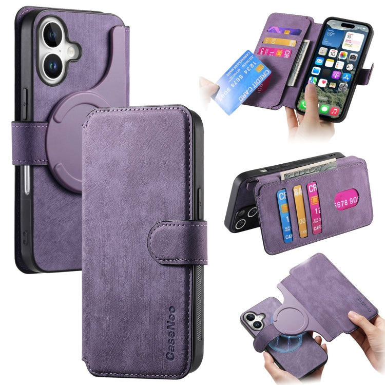 For iPhone 16 CaseNeo MagSafe RFID Anti-theft Retro Leather Phone Case(Purple) - iPhone 16 Cases by CaseNeo | Online Shopping South Africa | PMC Jewellery | Buy Now Pay Later Mobicred