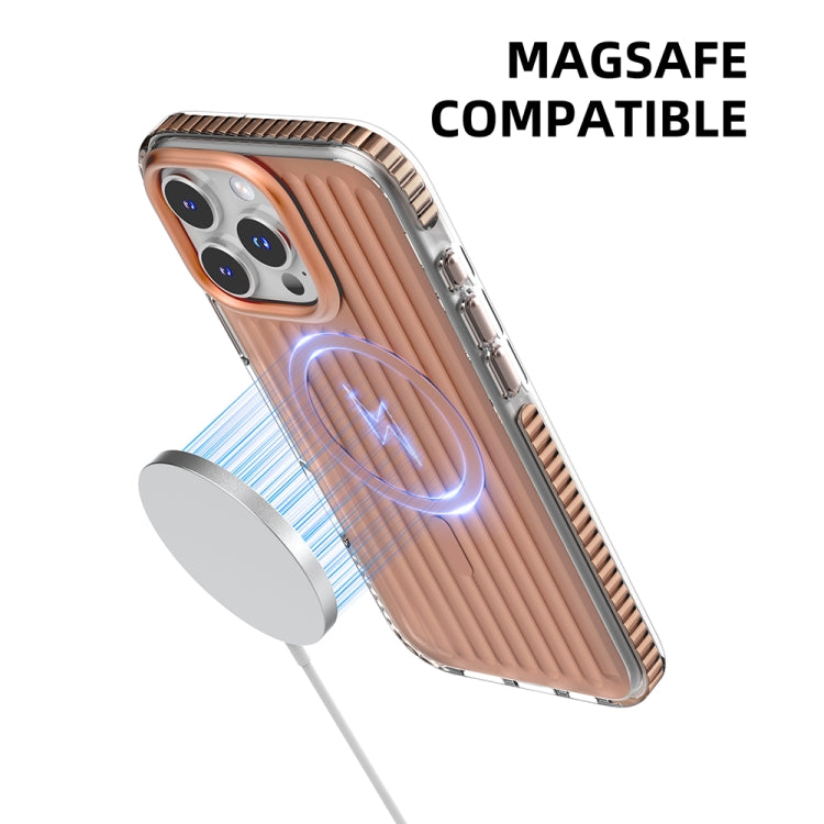 For iPhone 16 Pro Max Mutural Corrugated Texture Magsafe Magnetic Shockproof Phone Case(Silver) - iPhone 16 Pro Max Cases by Mutural | Online Shopping South Africa | PMC Jewellery | Buy Now Pay Later Mobicred