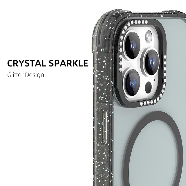 For iPhone 16 Pro Max Mutural Blink Series Glitter Edge MagSafe Magnetic Phone Case(Pink) - free shipping - PMC Jewellery - Order now!