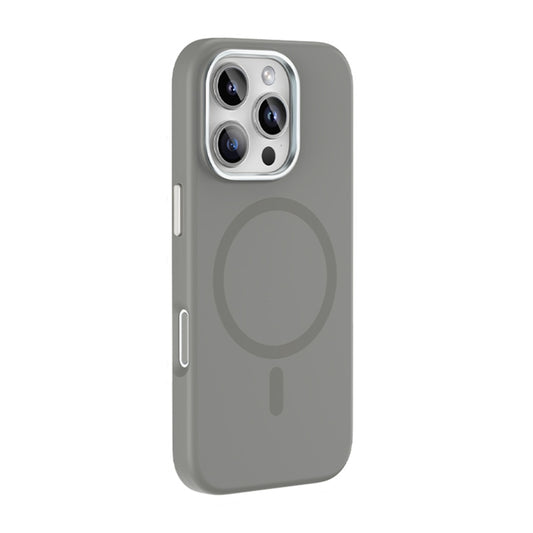 For iPhone 16 Pro Max Mutural Karen Series Liquid Silicone MagSafe Magnetic Phone Case(Grey) - iPhone 16 Pro Max Cases by Mutural | Online Shopping South Africa | PMC Jewellery | Buy Now Pay Later Mobicred