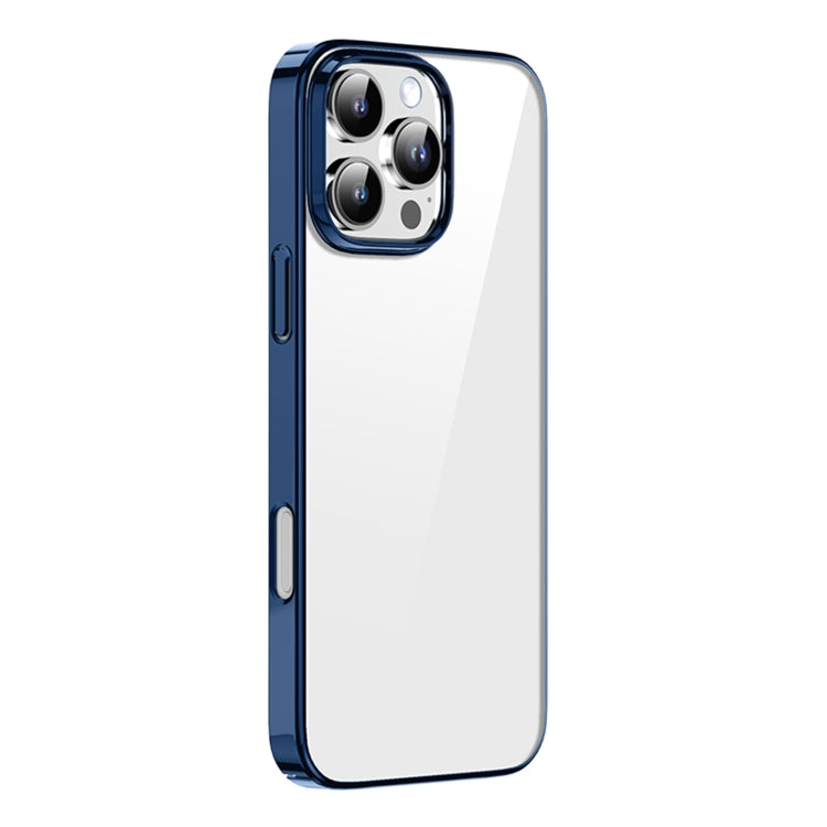 For iPhone 16 Pro Mutural Jiantou Series Electroplating Hybrid PC Phone Case(Dark Blue) - iPhone 16 Pro Cases by Mutural | Online Shopping South Africa | PMC Jewellery | Buy Now Pay Later Mobicred