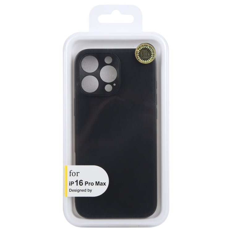 For iPhone 16 Pro Max GEBEI Plain Leather TPU Hybrid PU Phone Case(Black) - iPhone 16 Pro Max Cases by GEBEI | Online Shopping South Africa | PMC Jewellery | Buy Now Pay Later Mobicred