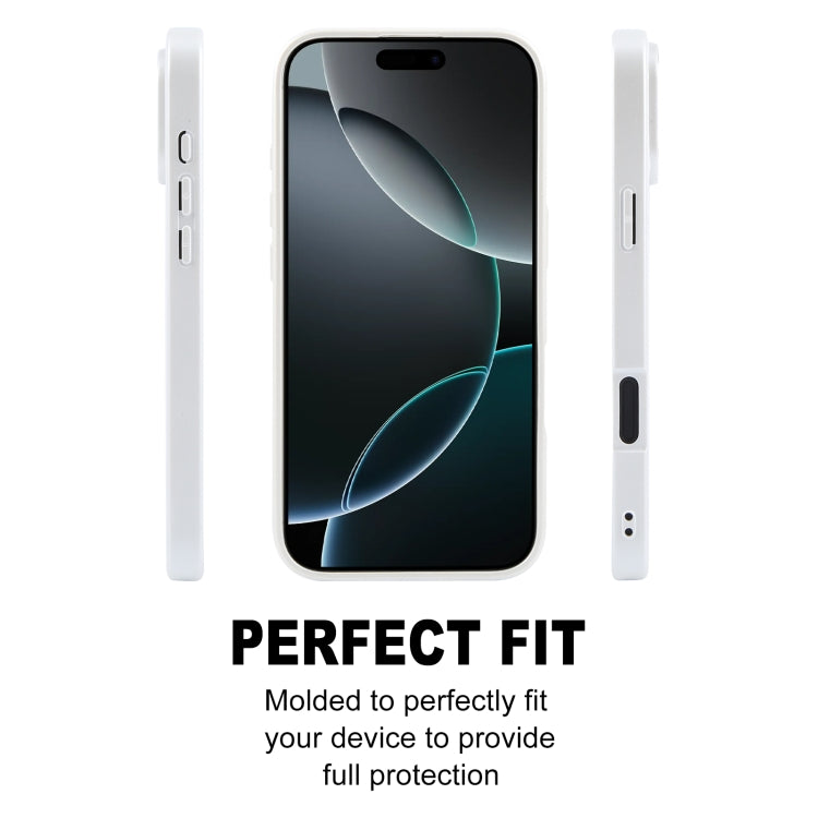 For iPhone 16 Pro GEBEI Plain Leather TPU Hybrid PU Phone Case(White) - free shipping - PMC Jewellery - Order now!