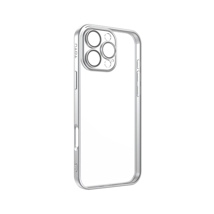 For iPhone 16 Pro Max TOTU PC-2 Soft Jane Series Electroplated TPU Phone Case with Lens Film(Silver) - iPhone 16 Pro Max Cases by TOTUDESIGN | Online Shopping South Africa | PMC Jewellery | Buy Now Pay Later Mobicred