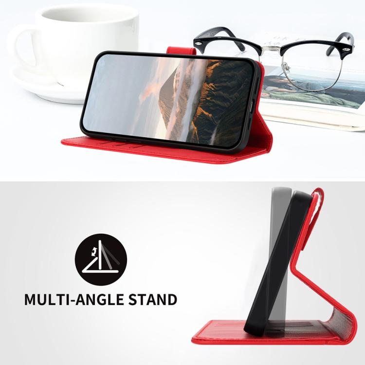 For iPhone 17 Pro Max Triangle Pattern Buckle Clasp Leather Phone Case(Red) - free shipping - PMc TechLife - Order now!