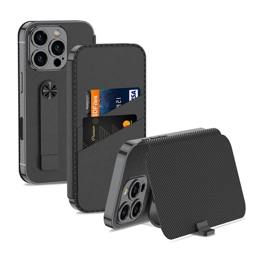 For iPhone 16 Pro Max GKK Plating Phantom Flip Leather MagSafe Phone Case(Black) - iPhone 16 Pro Max Cases by GKK | Online Shopping South Africa | PMC Jewellery | Buy Now Pay Later Mobicred