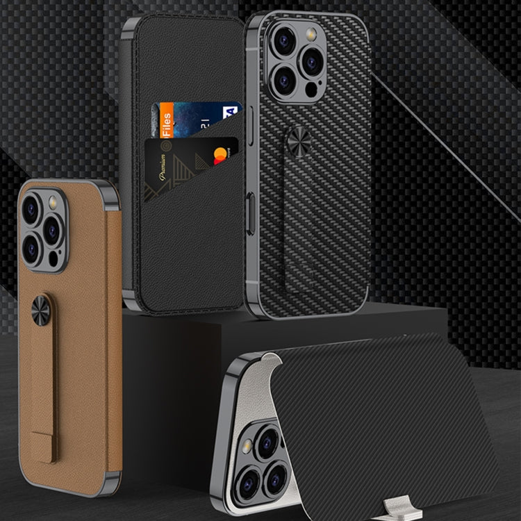 For iPhone 16 Pro GKK Plating Phantom Flip Leather MagSafe Phone Case(Black) - iPhone 16 Pro Cases by GKK | Online Shopping South Africa | PMC Jewellery | Buy Now Pay Later Mobicred