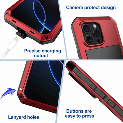 For iPhone 16 Pro Max RedPepper Triple-proof Metal Phone Case(Red) - iPhone 16 Pro Max Cases by RedPepper | Online Shopping South Africa | PMC Jewellery | Buy Now Pay Later Mobicred