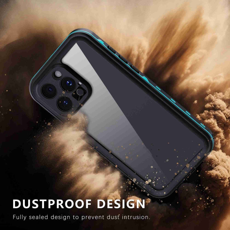For iPhone 16 Pro Max RedPepper Transparent Dot IP68 Waterproof Triple-proof Phone Case(Black Blue) - free shipping - PMC Jewellery - Order now!