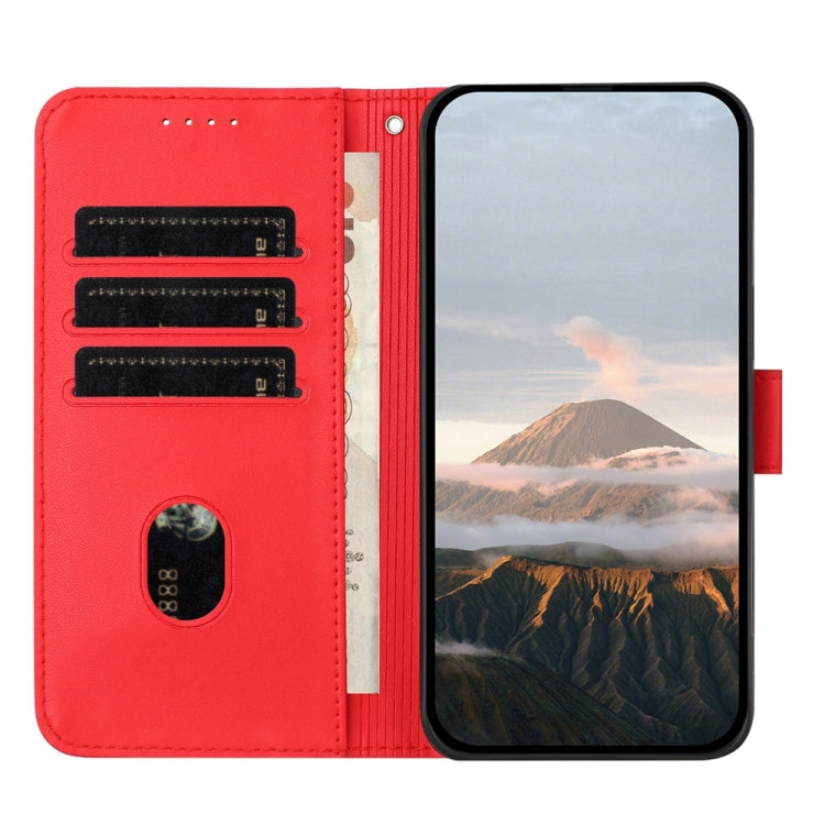 For Samsung Galaxy S25 Ultra 5G Triangle Pattern Buckle Clasp Leather Phone Case(Red) - Galaxy S25 Ultra 5G Cases by PMC Jewellery | Online Shopping South Africa | PMC Jewellery | Buy Now Pay Later Mobicred