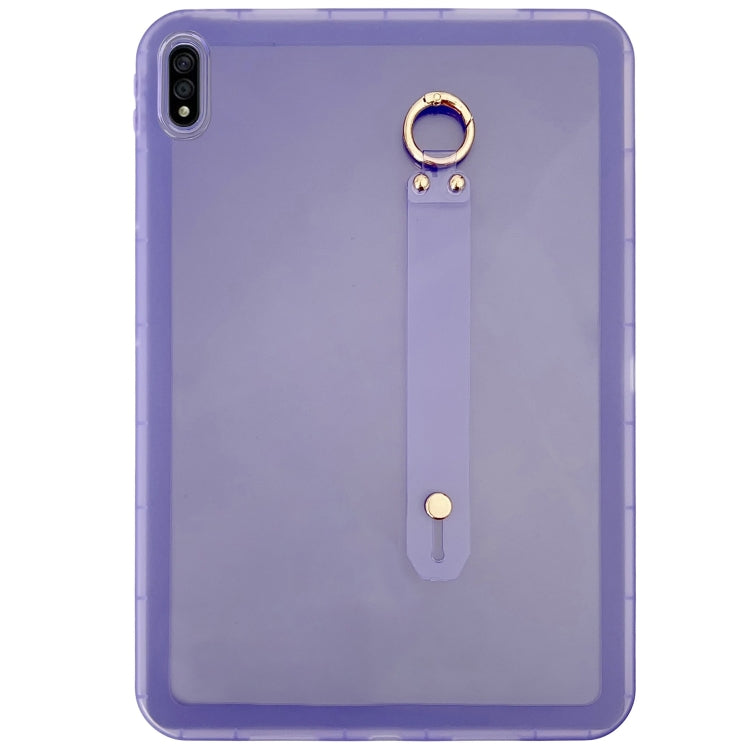 For Samsung Galaxy Tab S9 / S8 / S7 Wristband Holder PC Hybrid TPU Soft Tablet Case(Purple) - Galaxy Tab S9 Cases by PMC Jewellery | Online Shopping South Africa | PMC Jewellery | Buy Now Pay Later Mobicred