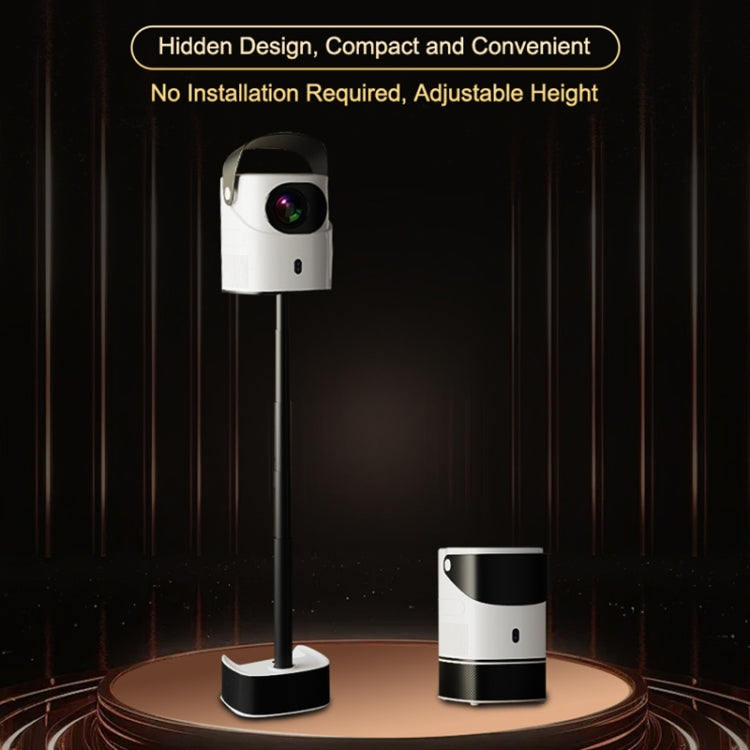 TS-2 1920 x 1080P 240ANSI HiSilicon 352 Android 9.0 Telescopic Projector, UK Plug(White) - LED Projector by PMC TechLife | Online Shopping South Africa | PMC TechLife | Buy Now Pay Later Mobicred