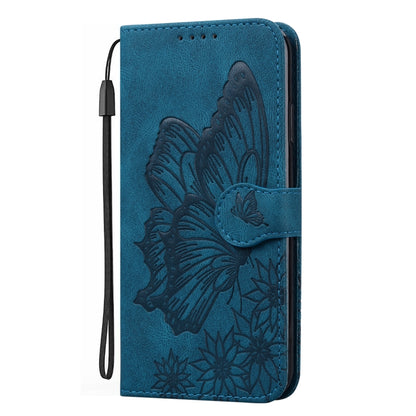 For Samsung Galaxy S25+ 5G Retro Skin Feel Butterflies Embossing Horizontal Flip Leather Phone Case(Blue) - Galaxy S25+ 5G Cases by PMC Jewellery | Online Shopping South Africa | PMC Jewellery | Buy Now Pay Later Mobicred